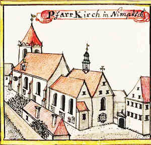 Pfarr Kirch in Nimptsch - Koci parafialny, widok oglny